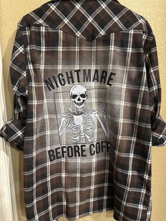 Nightmare Before Coffee Flannel
