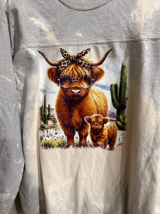 Highland Cow and Baby