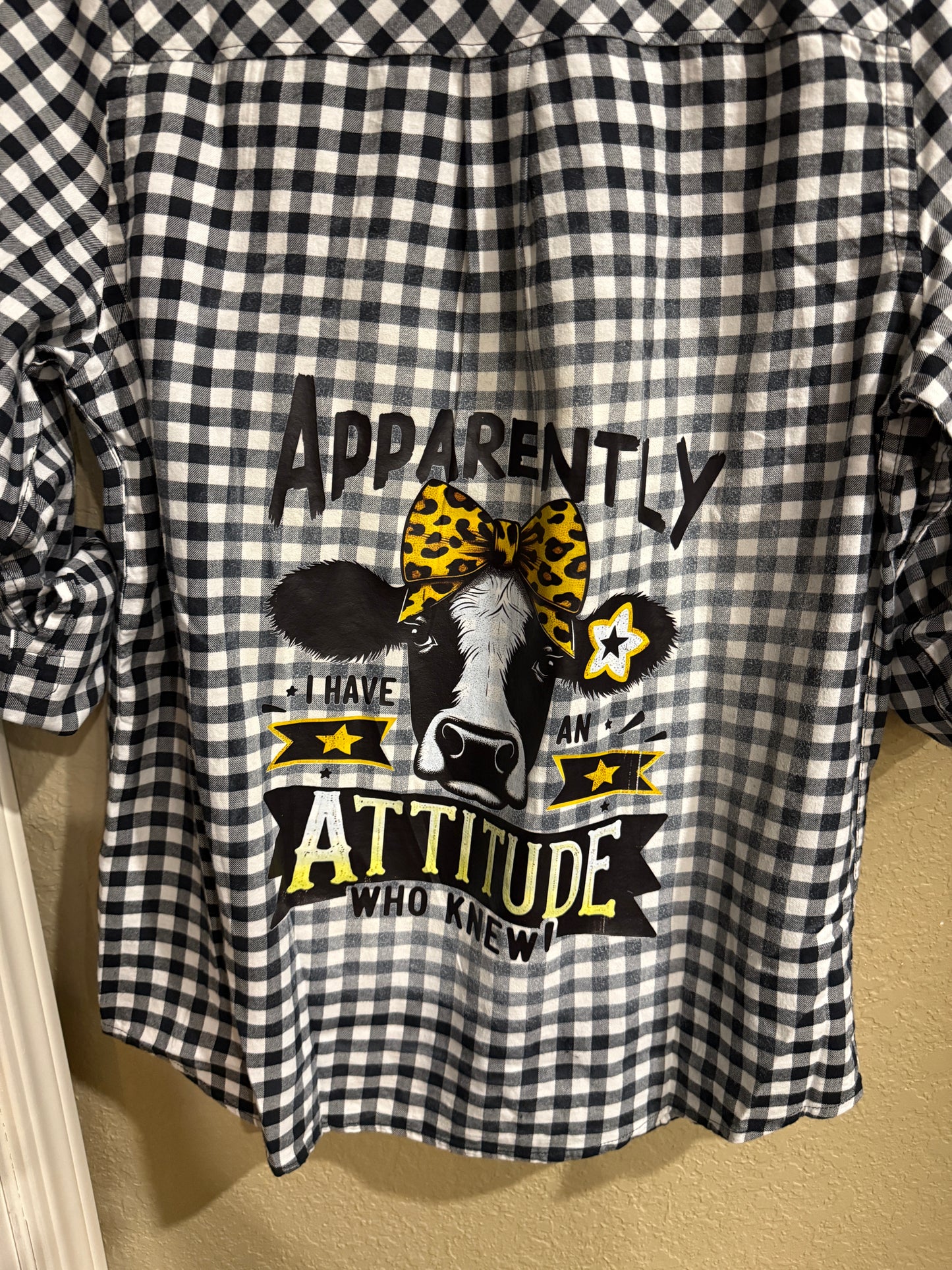 Cow Attitude Who Knew Flannel