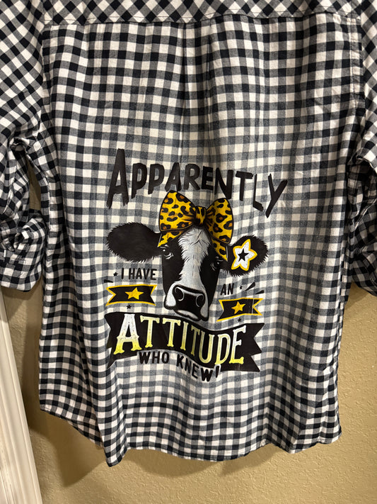 Cow Attitude Who Knew Flannel