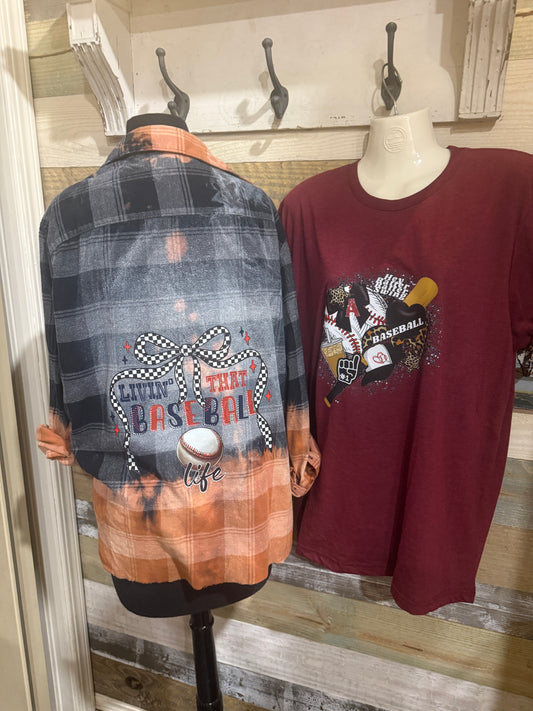 Baseball Flannel or T-Shirt