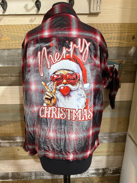 Chill Santa Christmas Flannel