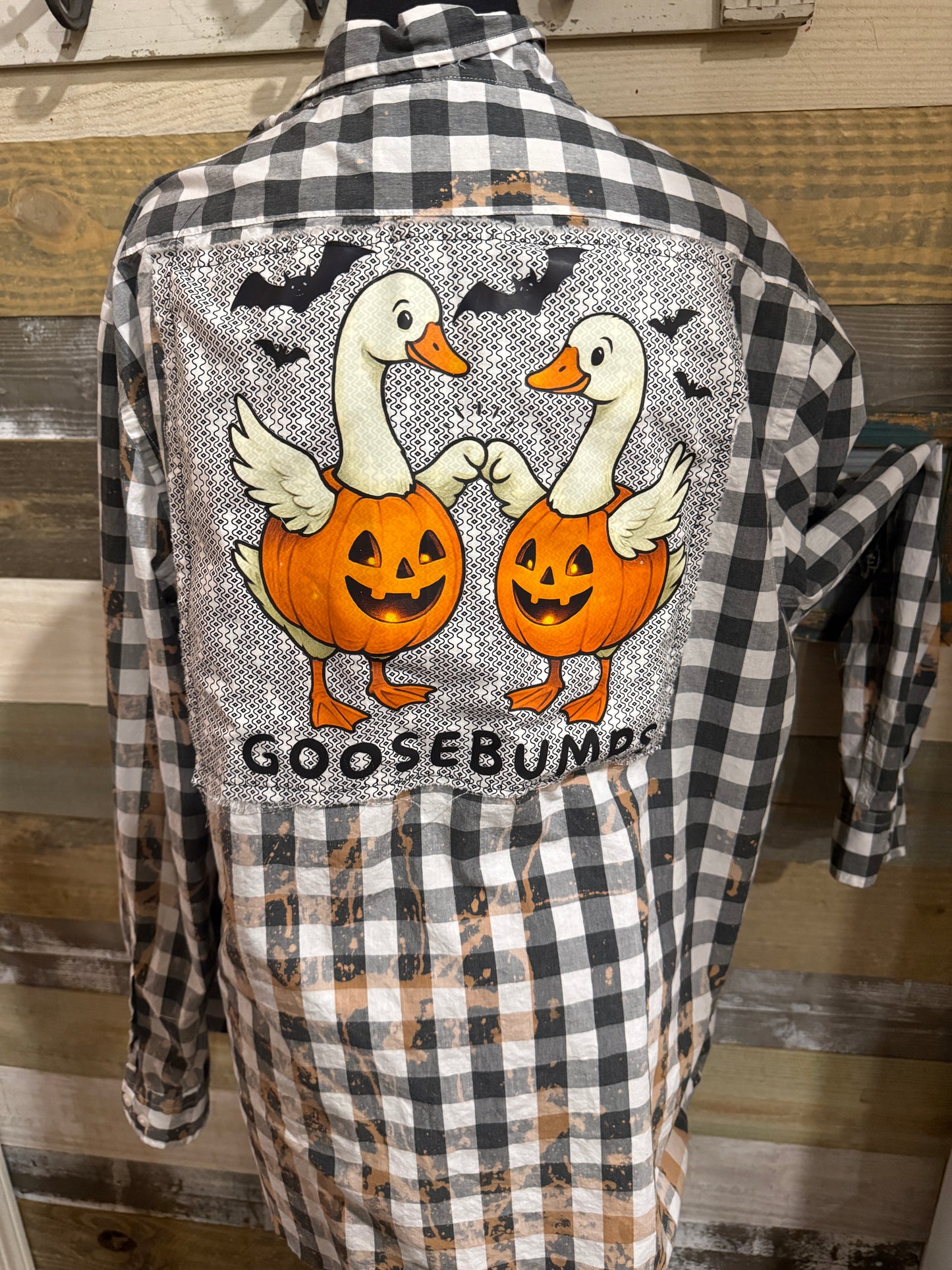 Goosebumps Halloween Goose Flannel