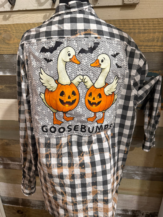 Goosebumps Halloween Goose Flannel